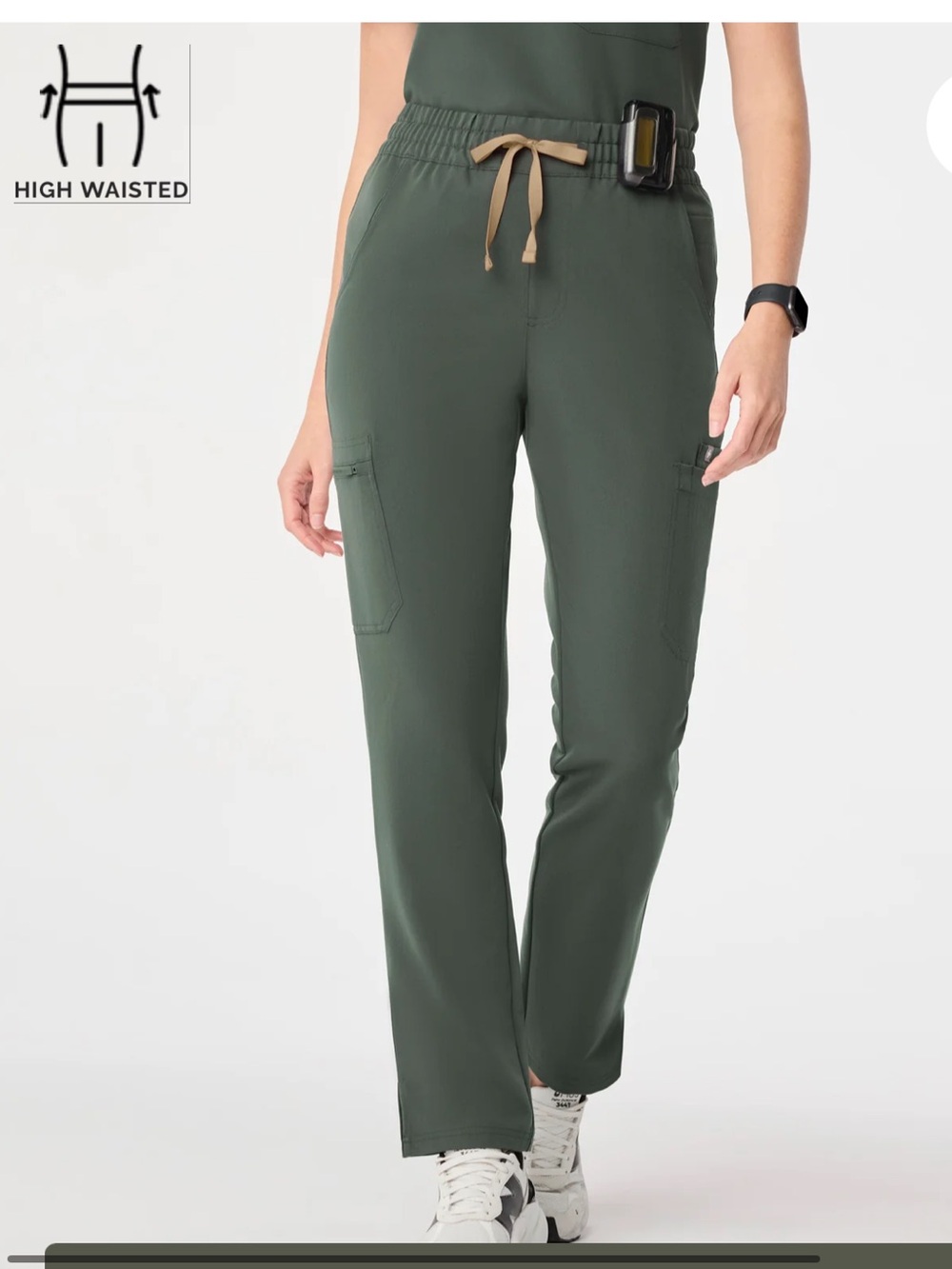 FIGS High Waisted Dowa Scrub Pants Olive XXLP